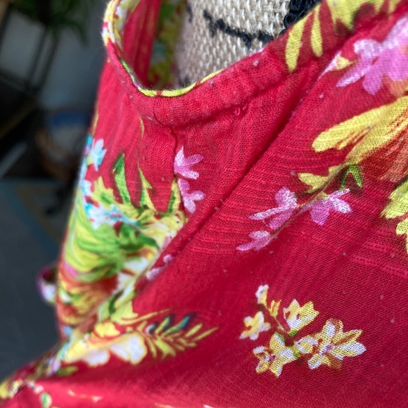 April Cornell Bermuda Dress in Deep Coral, Sz L COTTON - Picture 4 of 7